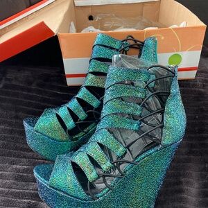 Iridescent STRAPPY HEEL